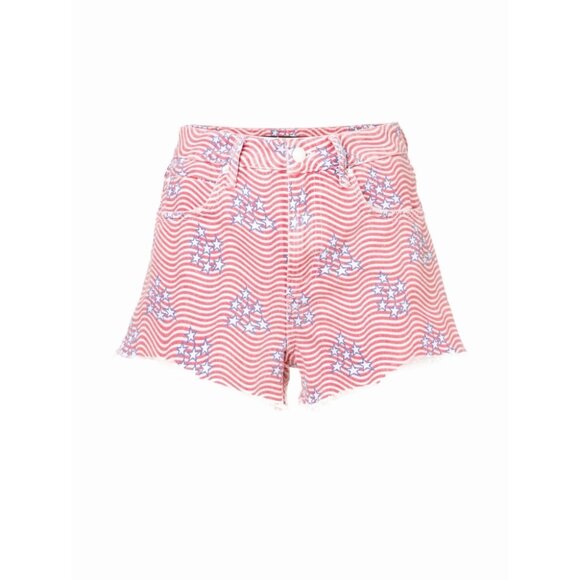 Alexander Wang T Bite Star Print Cutoff Denim Shorts - Picture 12 of 13